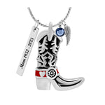 Cowgirl Boot Cremation Jewelry Urn - Love Charms® Option