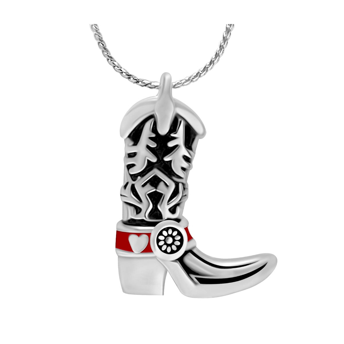 Cowgirl Boot Cremation Jewelry Urn - Love Charms® Option
