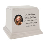 Cream Photo Granite Large Adult or Medium Urn
