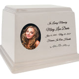 Cream Photo Granite Large Adult or Medium Urn