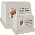 Cream Photo Granite Large Adult or Medium Urn