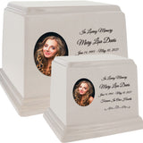 Cream Photo Granite Large Adult or Medium Urn