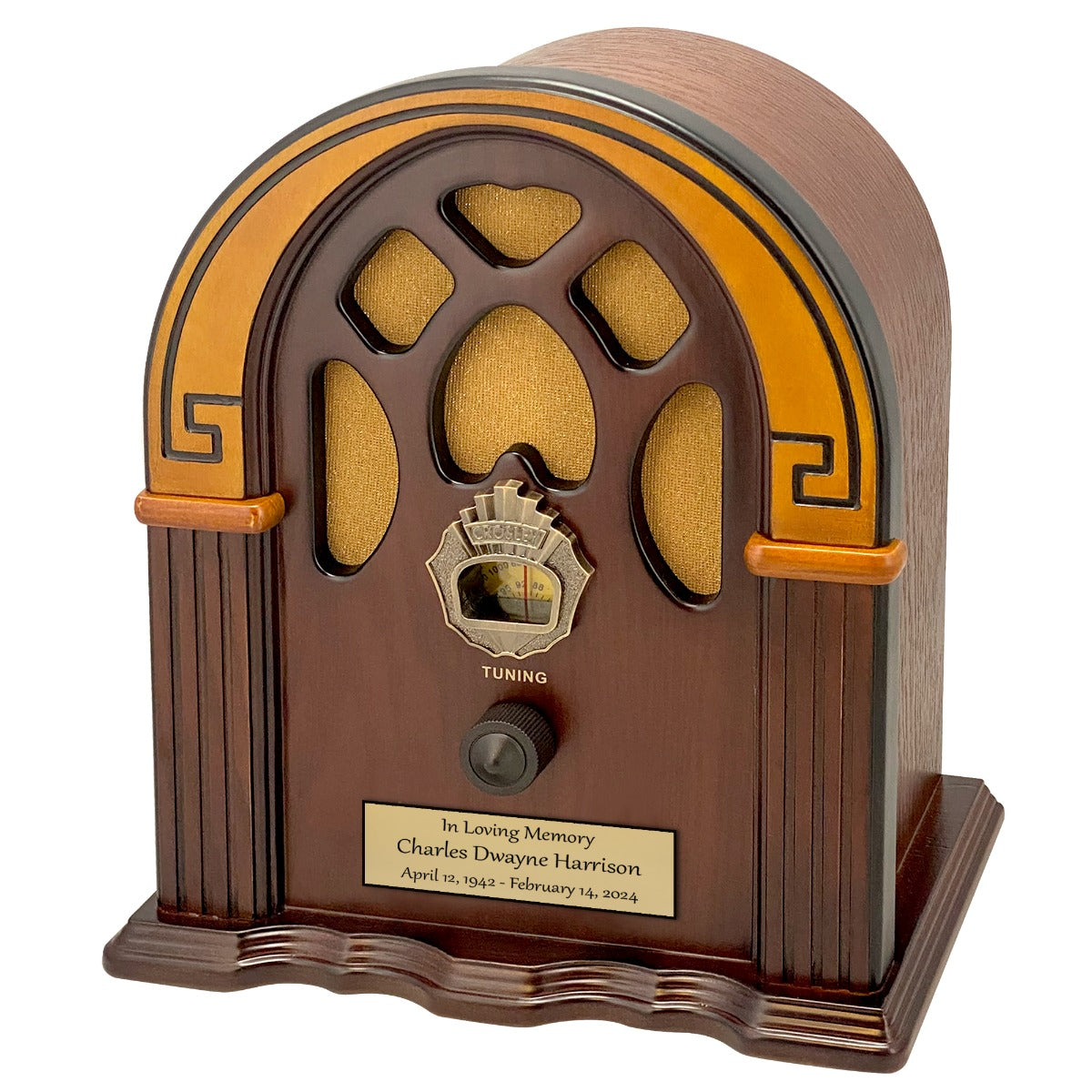 Crosley Old Time Cathedral Radio Adult Urn - Free Name Plate