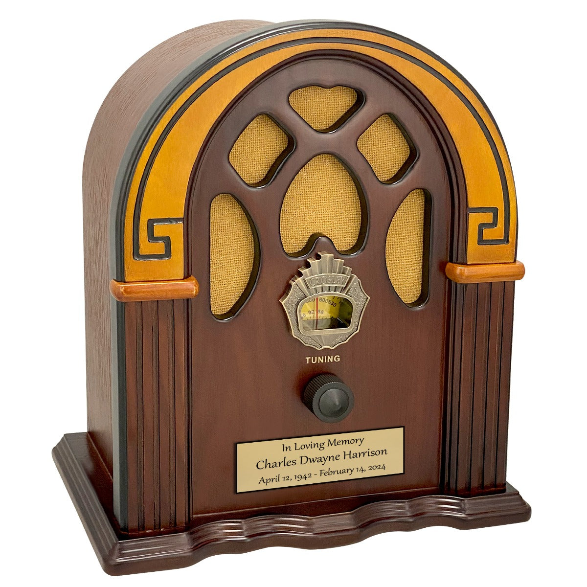 Crosley Old Time Cathedral Radio Adult Urn - Free Name Plate