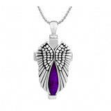 Cross Angel Wings Purple Ash Jewelry Urn - Love Charms™ Option