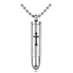 Cross Bullet Magnum Pendant Keepsake Urn - Love Charms Option