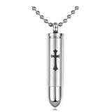 Cross Bullet Magnum Pendant Keepsake Urn - Love Charms Option
