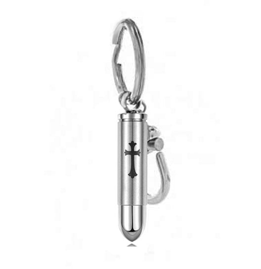 Cross Bullet Keychain Keepsake Keychain Urn