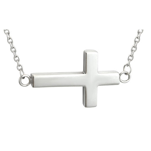 Cross Chain Stainless Ash Urn