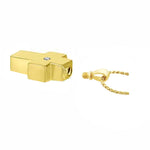 Memorial Cross 14KT Gold CZ Reversible Cremation Jewelry Urn - SHIPS NOW