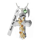 Memorial Flower Cross Ash Urn - Love Charms™ Option