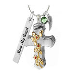 Memorial Flower Cross Ash Urn - Love Charms™ Option