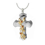 Memorial Flower Cross Ash Urn - Love Charms™ Option
