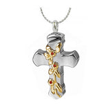 Memorial Flower Cross Ash Urn - Love Charms™ Option