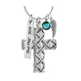 Monarch Cross Ash Pendant Urn - Love Charms Option