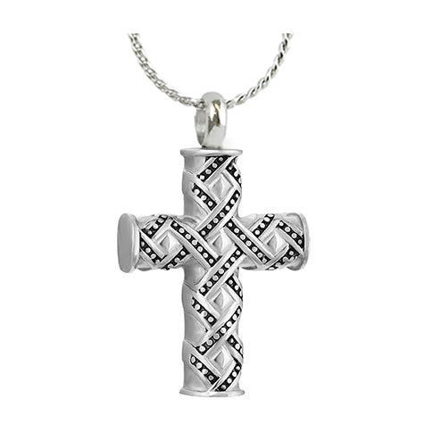 Monarch Cross Ash Pendant Urn - Love Charms Option