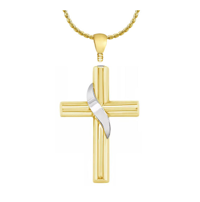 Our Savior Cross 10KT or 14KT Gold Cremation Jewelry Urn - ORDER NOW