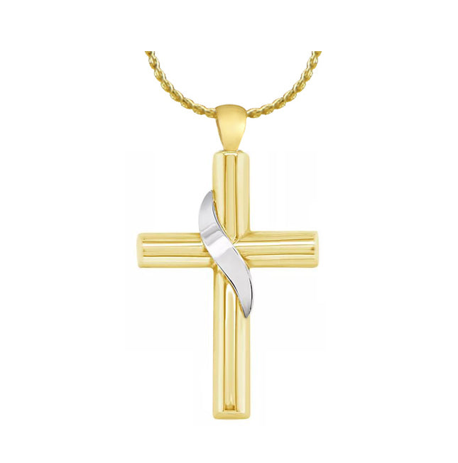 Savior Cross 10KT or 14KT Gold Cremation Jewelry Urn - SHIPS NOW