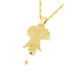 Gold Cross Angel Wings Jewelry Urn - Love Charms™ Option