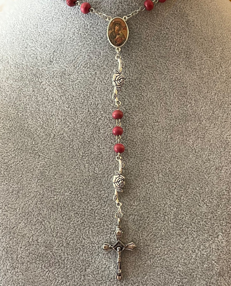 Crown of Roses Scented Rosary Necklace Urn