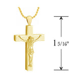 Crucifix 10KT or 14KT Gold Cremation Jewelry Urn - ORDER NOW