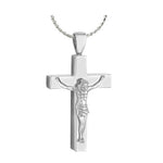 Crucifix Cremation Ash Pendant Urn - Love Charms Option