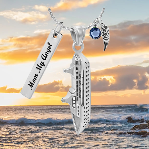 Cruise Ship Cremation Jewelry Urn - Love Charms® Option