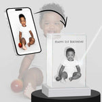 3D Crystal Medium Rectangle Photo - Engraving & Light Base Options