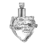 Crystal Always & Forever Heart Stainless Ash Urn