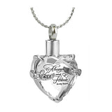 Crystal Always & Forever Heart Stainless Ash Urn - Love Charms Option