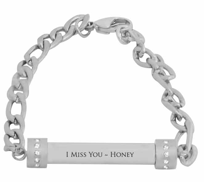 Crystal Cylinder Bracelet Urn