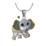 Blue Baby Elephant Pendant Urn - Love Charms™ Option