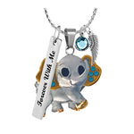 Blue Baby Elephant Pendant Urn - Love Charms™ Option