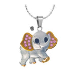 Pink Baby Elephant Pendant Urn - Love Charms™ Option
