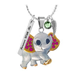 Raspberry Baby Elephant Pendant Urn - Love Charms™ Option