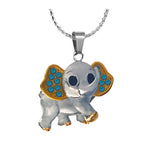 Blue Baby Elephant Pendant Urn - Love Charms™ Option