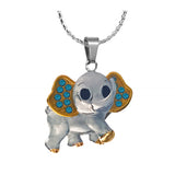 Blue Baby Elephant Pendant Urn - Love Charms™ Option
