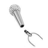 Microphone Crystal Pendant Urn