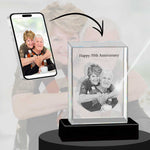 3D Crystal Large Ultra Rectangle Portrait Photo - Engraving & Light Base Options