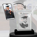 3D Crystal Large Ultra Rectangle Portrait Photo - Engraving & Light Base Options