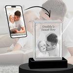 3D Crystal Large Ultra Rectangle Portrait Photo - Engraving & Light Base Options