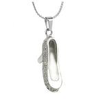 Crystal Shoe Cremation Jewelry Urn - Love Charms Option