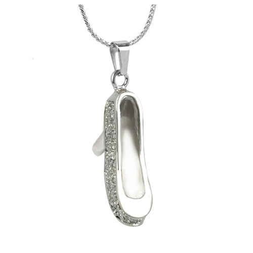 Crystal Shoe Cremation Jewelry Urn - Love Charms Option
