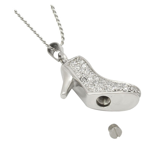 Crystal Shoe Cremation Jewelry Urn