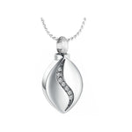 Teardrop Crystals Cremation Jewelry Urn - Love Charms Option