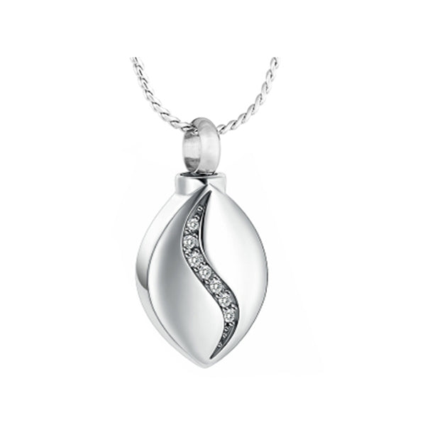 Teardrop Crystals Cremation Jewelry Urn - Love Charms Option