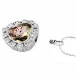 Color Photo Crystal Heart Urn Pendant - Love Charms Option