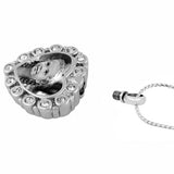 Black & White Photo Crystal Heart Urn Pendant - Love Charms Option