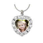 Color Photo Crystal Heart Urn Pendant - Love Charms Option