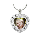 Color Photo Crystal Heart Urn Pendant - Love Charms Option